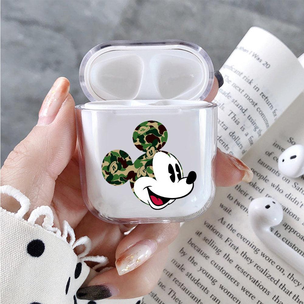 Head Mickey Mouse Camo Protective Clear Case Cover For Apple Airpods-Xtracase