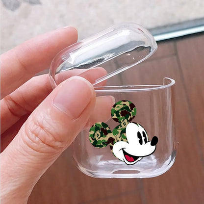Head Mickey Mouse Camo Protective Clear Case Cover For Apple Airpods-Xtracase