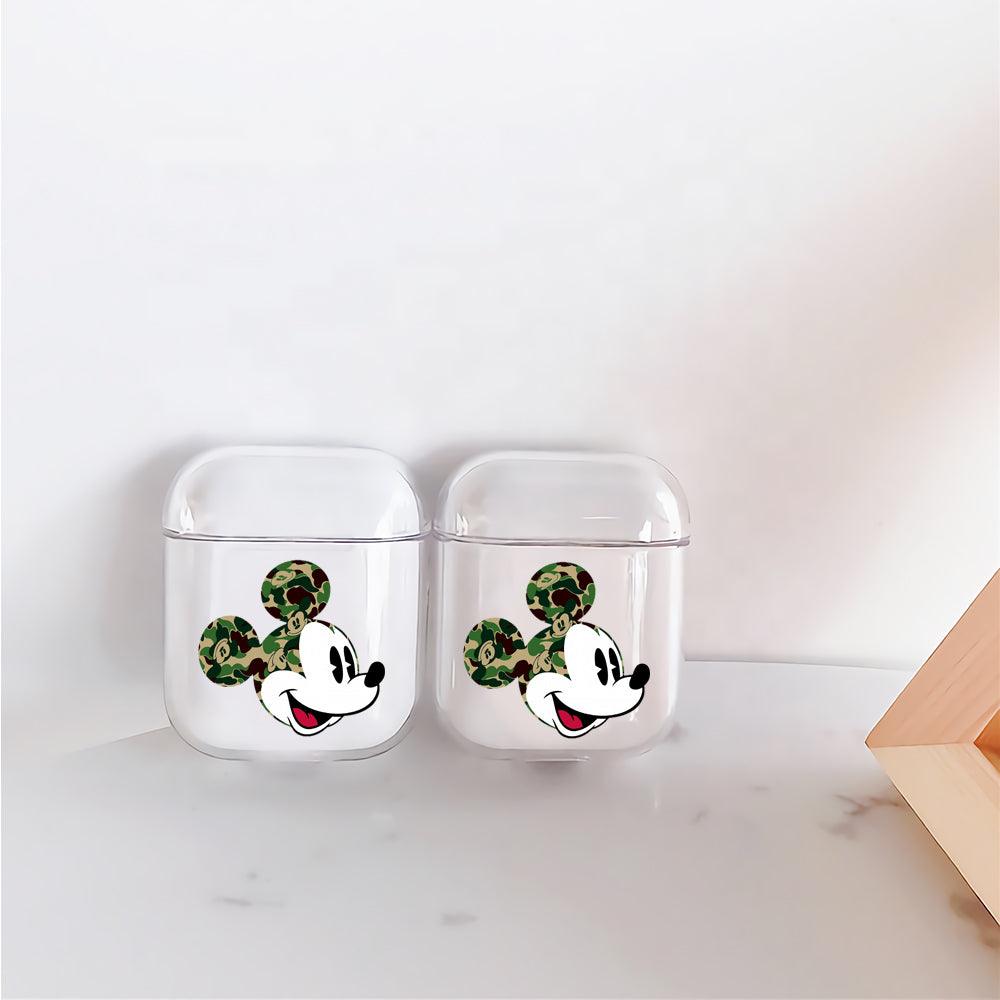 Head Mickey Mouse Camo Protective Clear Case Cover For Apple Airpods-Xtracase