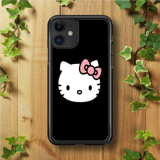 Hello kitty iPhone 11 Case-Rubber / Black (2D Case)-Xtracase