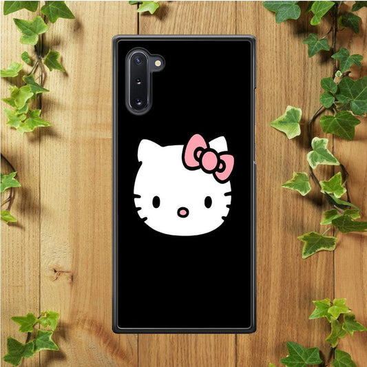 Hello kitty Samsung Galaxy Note 10 Case-Rubber / White (2D Case)-Xtracase