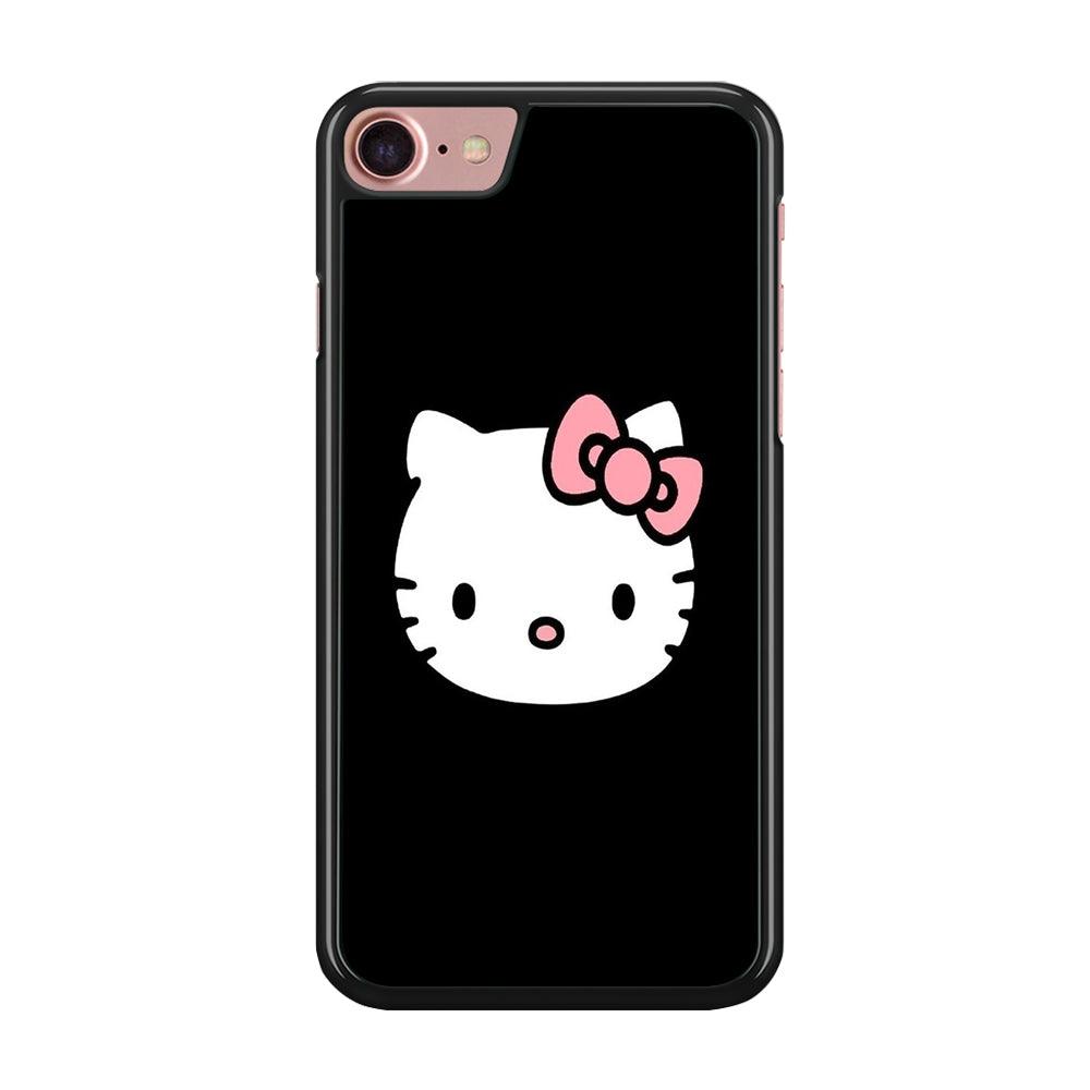 Hello kitty iPhone 8 Case-Rubber / Black (2D Case)-Xtracase