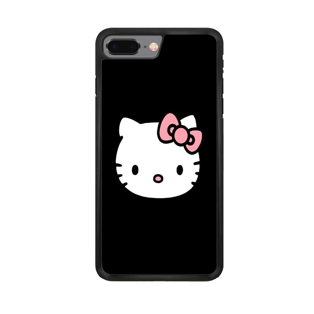 Hello kitty iPhone 7 Plus Case-Rubber / Black (2D Case)-Xtracase