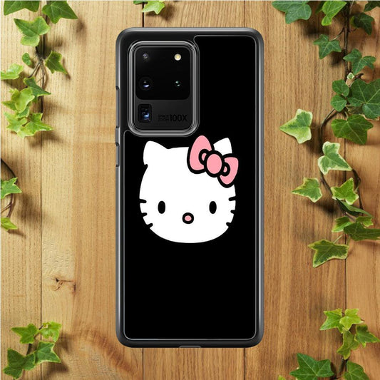 Hello kitty Samsung Galaxy S20 Ultra Case-Rubber / White (2D Case)-Xtracase