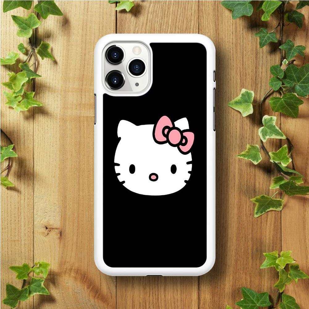 Hello kitty iPhone 11 Pro Max Case-Rubber / White (2D Case)-Xtracase