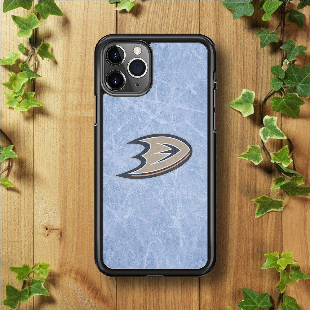 Hockey Anaheim Ducks NHL 001 iPhone 11 Pro Case-Rubber / Black (2D Case)-Xtracase