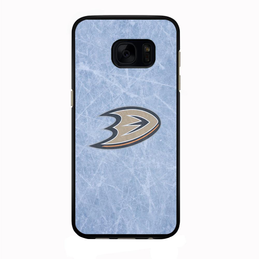 Hockey Anaheim Ducks NHL 001 Samsung Galaxy S7 Edge Case-Rubber / Black (2D Case)-Xtracase