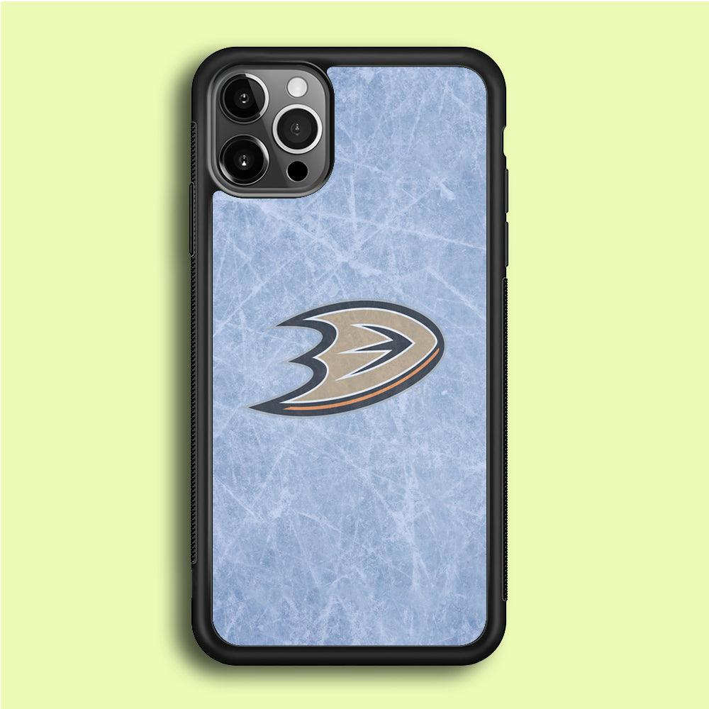 Hockey Anaheim Ducks NHL 001 iPhone 12 Pro Case-Rubber / Black (2D Case)-Xtracase