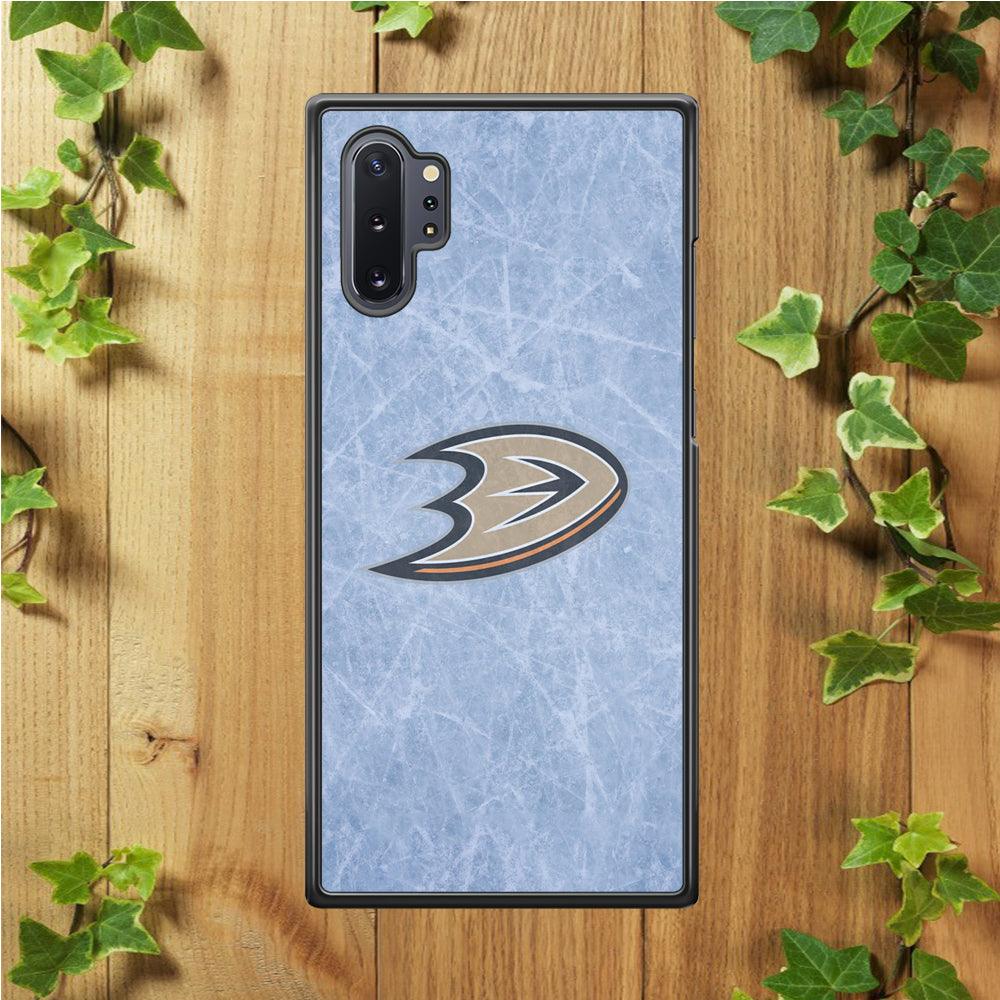 Hockey Anaheim Ducks NHL 001 Samsung Galaxy Note 10 Plus Case-Rubber / Black (2D Case)-Xtracase