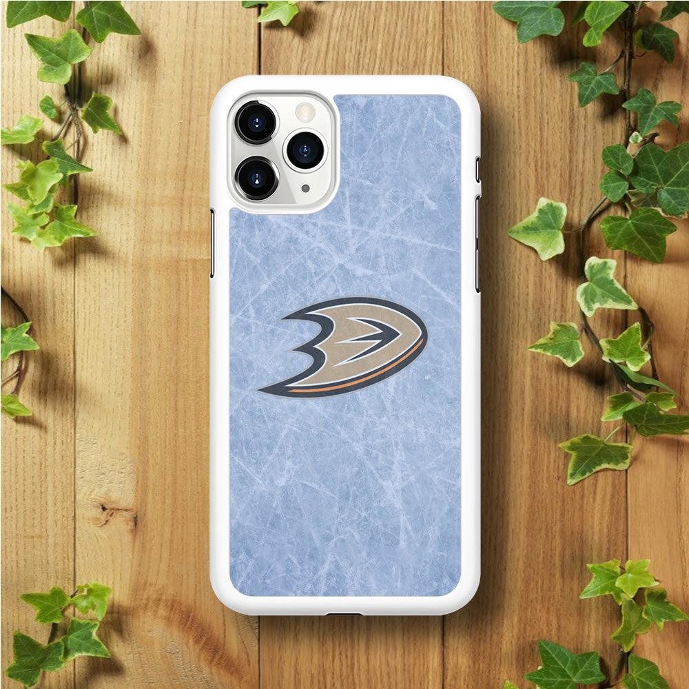 Hockey Anaheim Ducks NHL 001 iPhone 11 Pro Case-Rubber / White (2D Case)-Xtracase