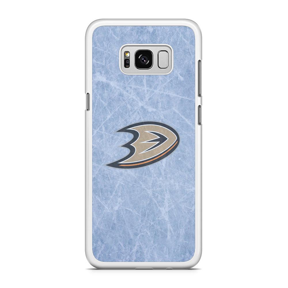 Hockey Anaheim Ducks NHL 001 Samsung Galaxy S8 Case-Rubber / White (2D Case)-Xtracase