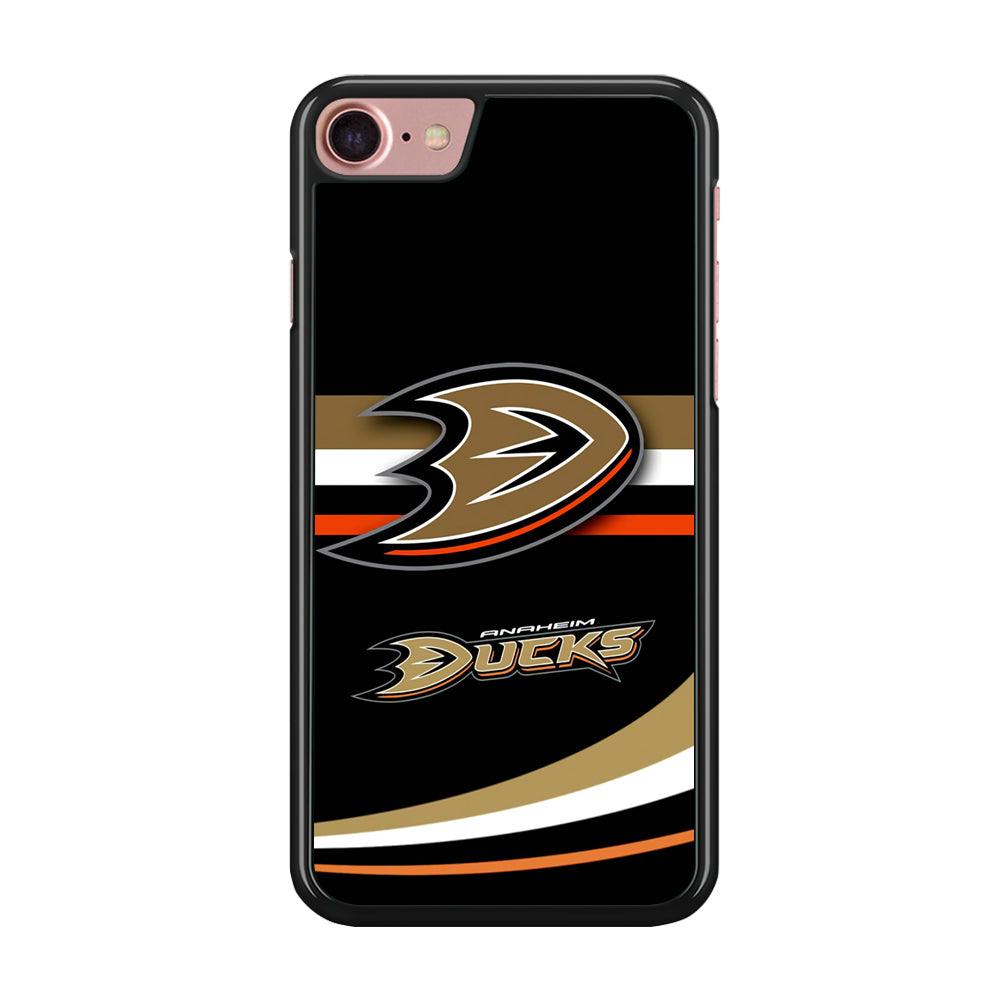 Hockey Anaheim Ducks NHL 002 iPhone SE 2020 Case-Rubber / Black (2D Case)-Xtracase
