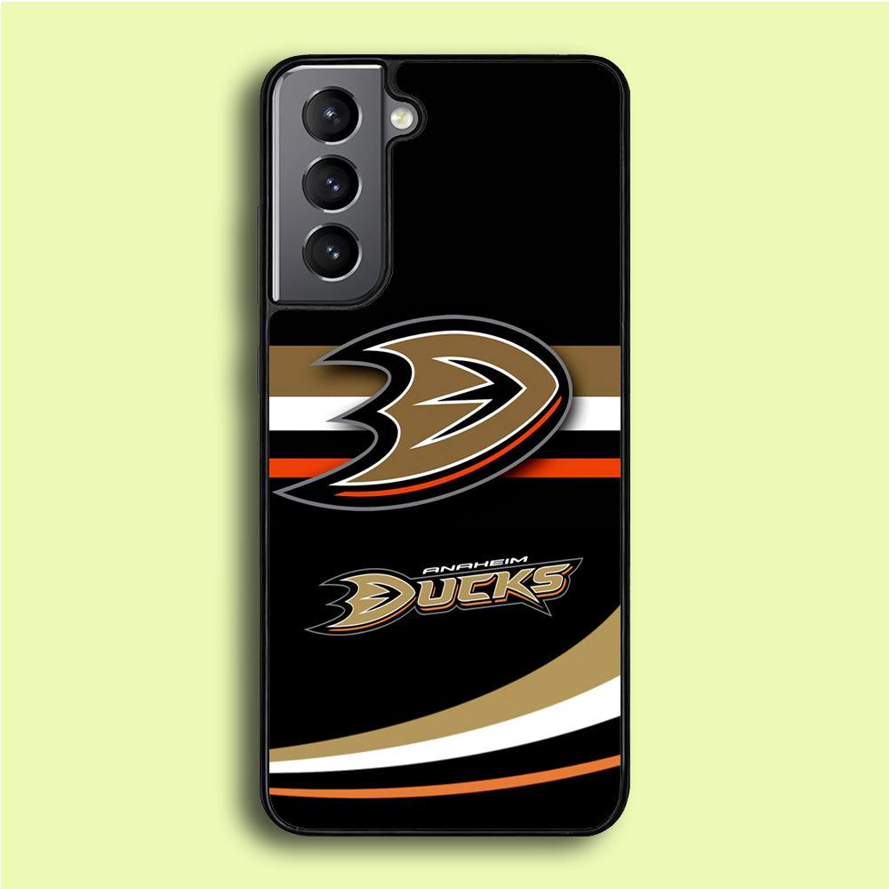 Hockey Anaheim Ducks NHL 002 Samsung Galaxy S21 Plus Case-Rubber / Black (2D Case)-Xtracase