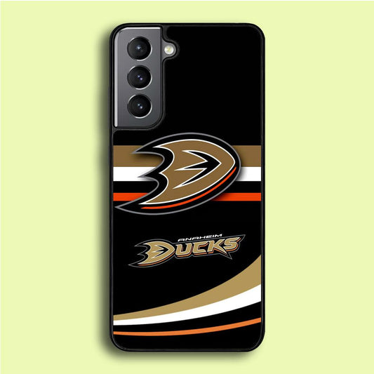 Hockey Anaheim Ducks NHL 002 Samsung Galaxy S21 Plus Case-Rubber / Black (2D Case)-Xtracase