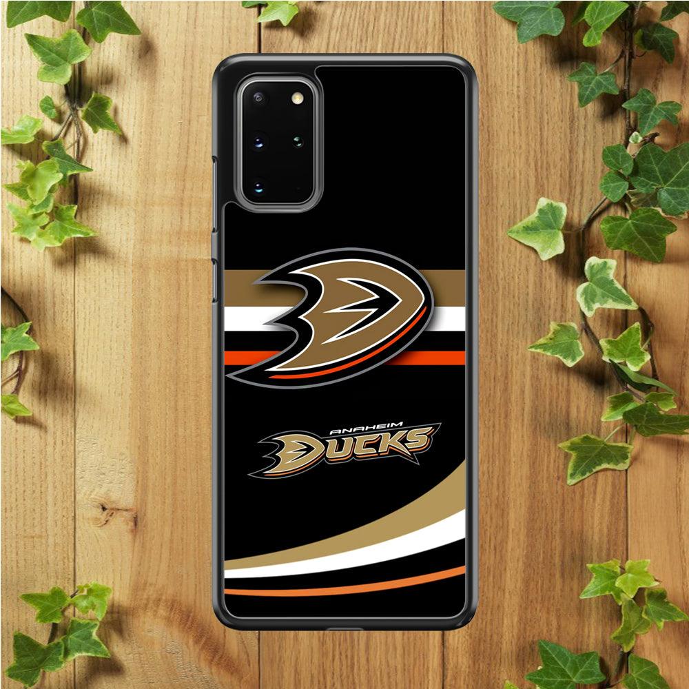Hockey Anaheim Ducks NHL 002 Samsung Galaxy S20 Plus Case-Rubber / White (2D Case)-Xtracase