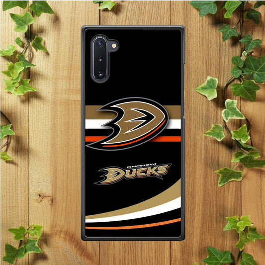Hockey Anaheim Ducks NHL 002 Samsung Galaxy Note 10 Case-Rubber / Black (2D Case)-Xtracase