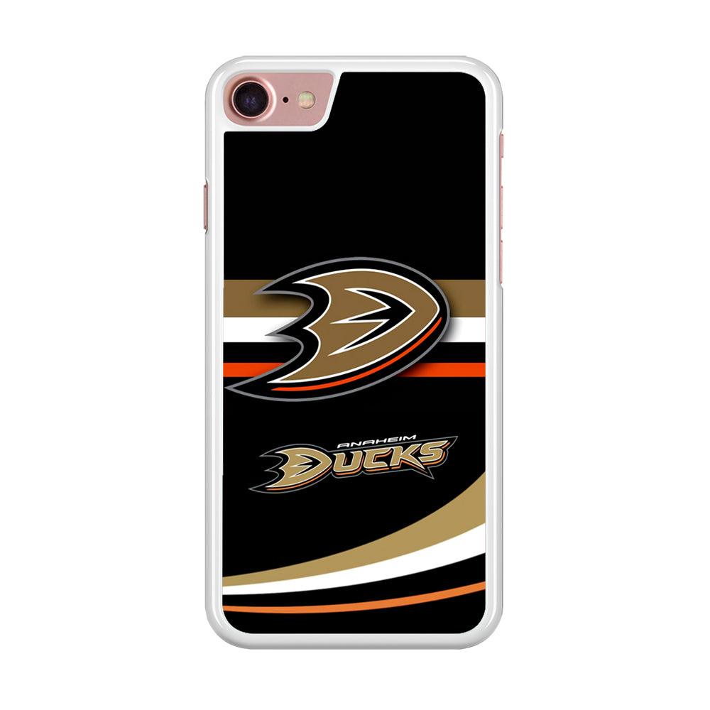 Hockey Anaheim Ducks NHL 002 iPhone SE 2020 Case-Rubber / White (2D Case)-Xtracase