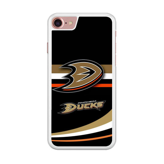 Hockey Anaheim Ducks NHL 002 iPhone SE 2020 Case-Rubber / White (2D Case)-Xtracase