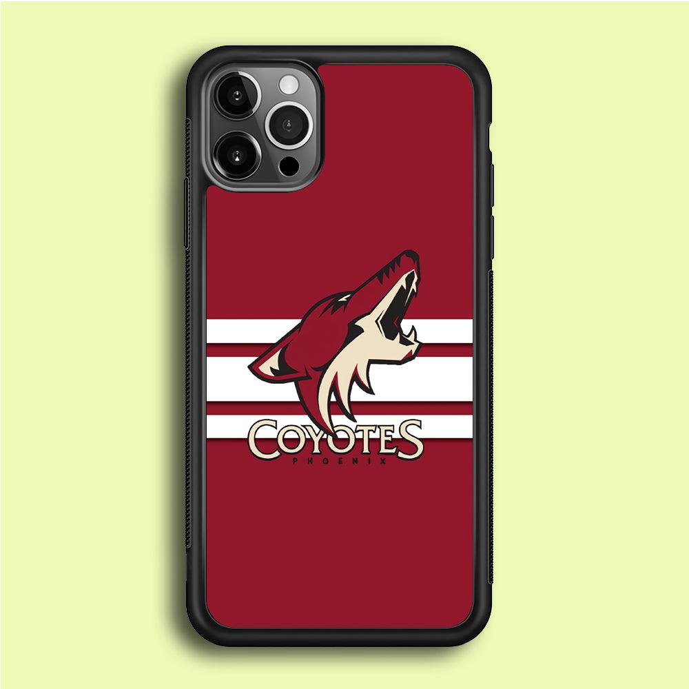 Hockey Arizona Coyotes NHL 001 iPhone 12 Pro Max Case-Rubber / Black (2D Case)-Xtracase