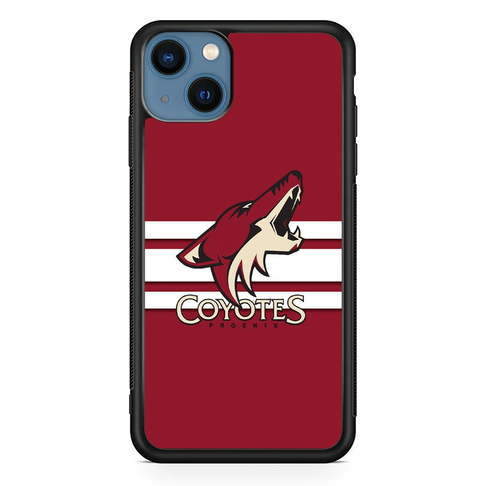 Hockey Arizona Coyotes NHL 001 iPhone 13 Case-Rubber / Black (2D Case)-Xtracase
