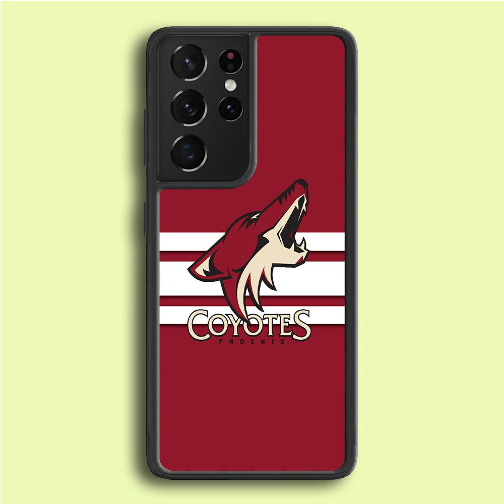 Hockey Arizona Coyotes NHL 001 Samsung Galaxy S25 Ultra Case-Rubber / Black (2D Case)-Xtracase