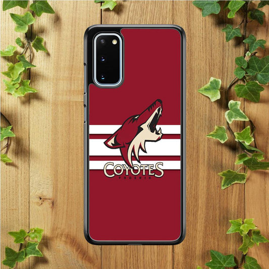 Hockey Arizona Coyotes NHL 001 Samsung Galaxy S20 Case-Rubber / Black (2D Case)-Xtracase