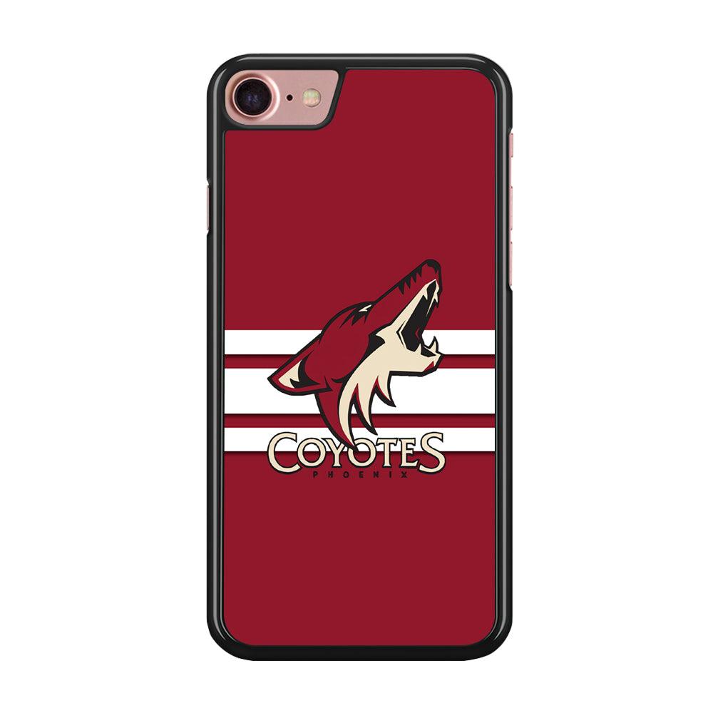 Hockey Arizona Coyotes NHL 001 iPhone SE 2020 Case-Rubber / Black (2D Case)-Xtracase