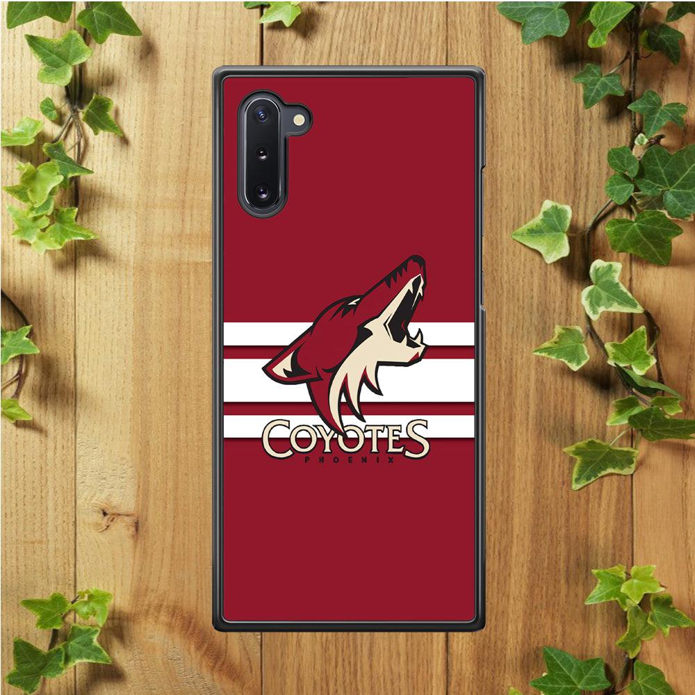 Hockey Arizona Coyotes NHL 001 Samsung Galaxy Note 10 Case-Rubber / Black (2D Case)-Xtracase