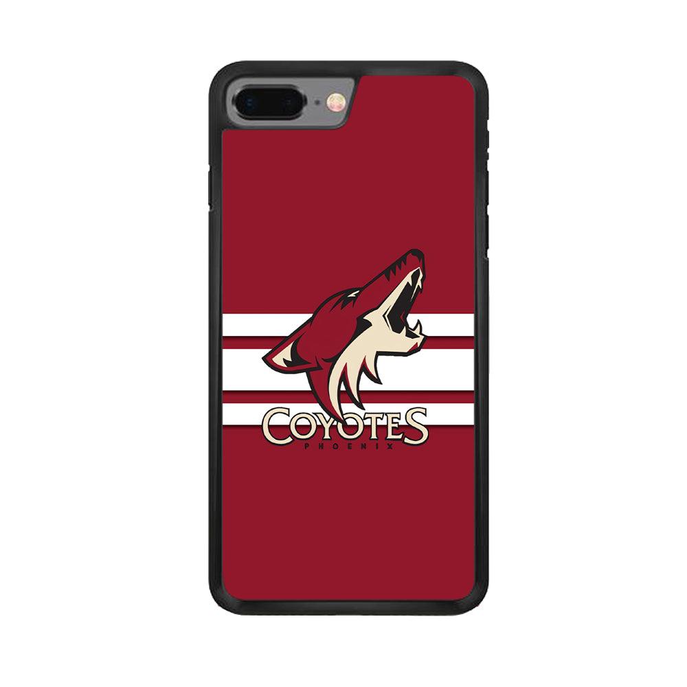 Hockey Arizona Coyotes NHL 001 iPhone 7 Plus Case-Rubber / Black (2D Case)-Xtracase
