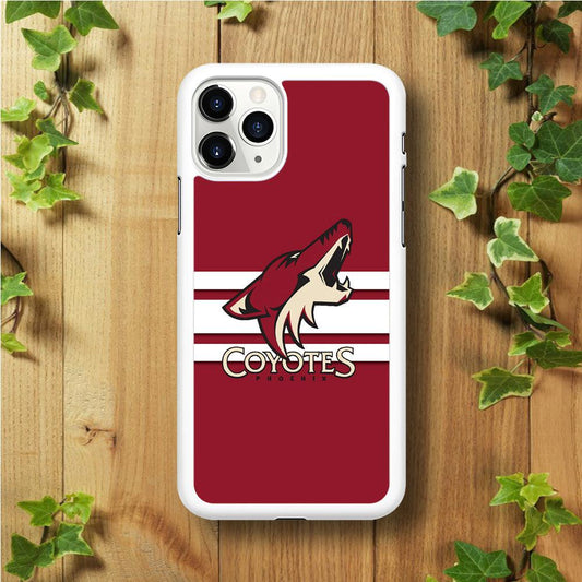 Hockey Arizona Coyotes NHL 001 iPhone 11 Pro Case-Rubber / White (2D Case)-Xtracase