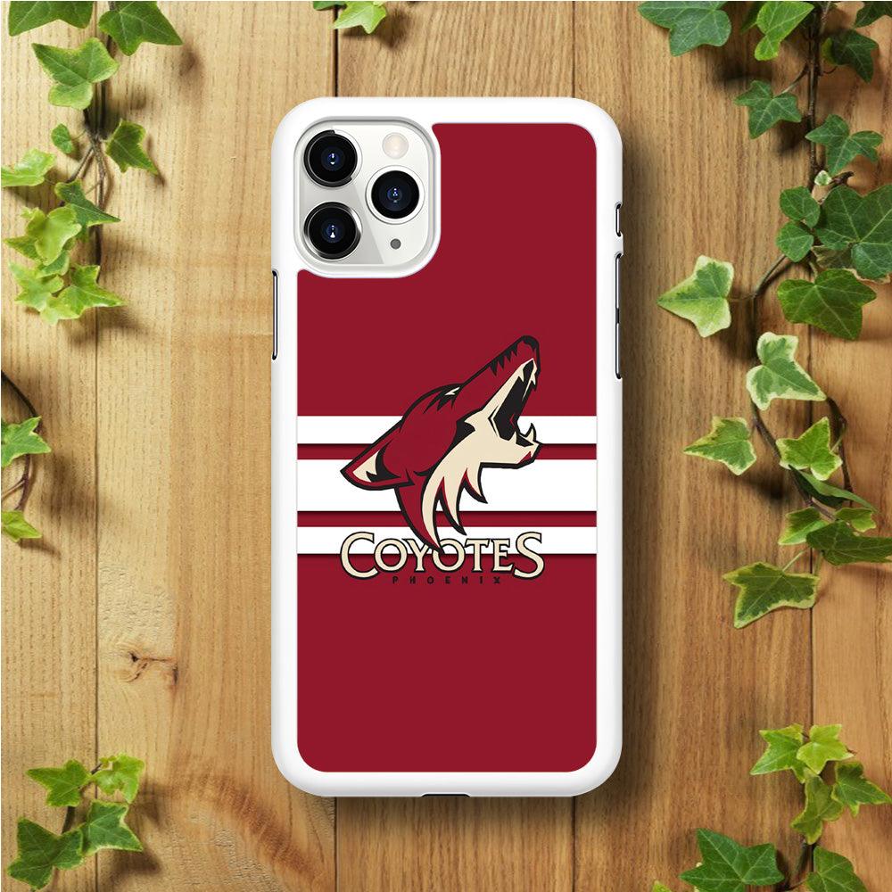 Hockey Arizona Coyotes NHL 001 iPhone 11 Pro Max Case-Rubber / White (2D Case)-Xtracase