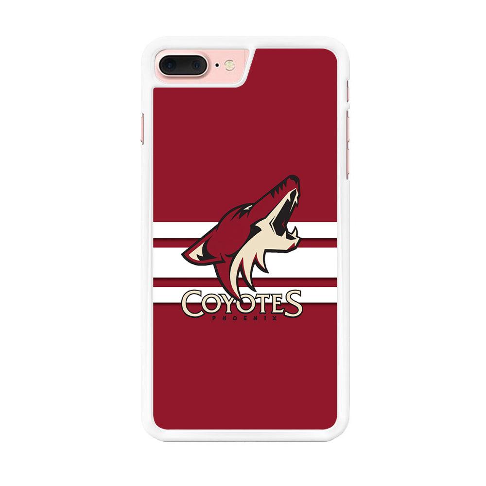 Hockey Arizona Coyotes NHL 001 iPhone 7 Plus Case-Rubber / White (2D Case)-Xtracase
