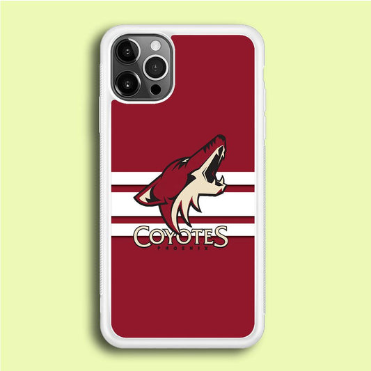 Hockey Arizona Coyotes NHL 001 iPhone 12 Pro Case-Rubber / White (2D Case)-Xtracase