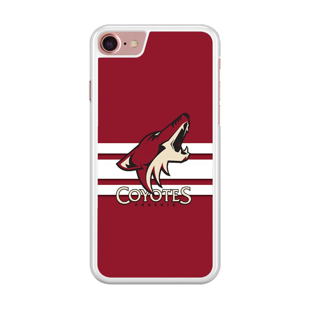 Hockey Arizona Coyotes NHL 001 iPhone SE 2020 Case-Rubber / White (2D Case)-Xtracase