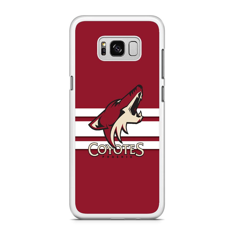 Hockey Arizona Coyotes NHL 001 Samsung Galaxy S8 Case-Rubber / White (2D Case)-Xtracase