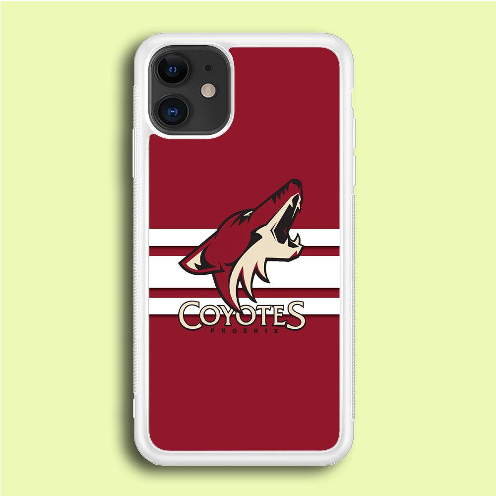 Hockey Arizona Coyotes NHL 001 iPhone 12 Mini Case-Rubber / White (2D Case)-Xtracase