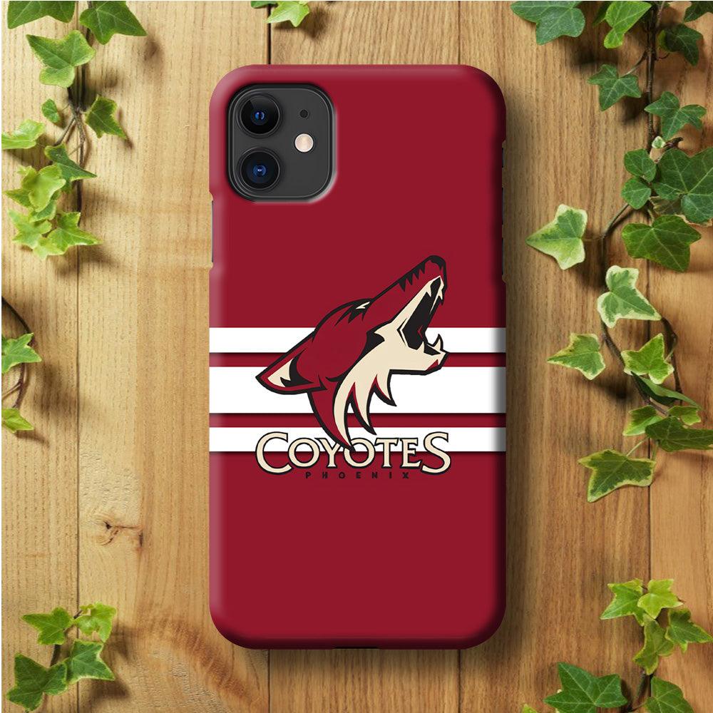 Hockey Arizona Coyotes NHL 001 iPhone 11 Case-Plastic / Full Wrap (3D Case)-Xtracase