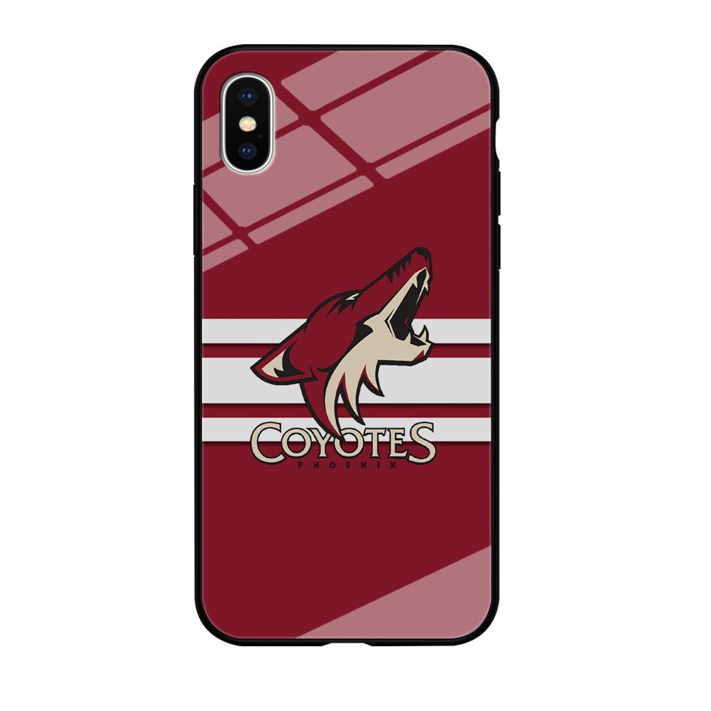 Hockey Arizona Coyotes NHL 001 iPhone X Case-Tempered Glass Case-Xtracase