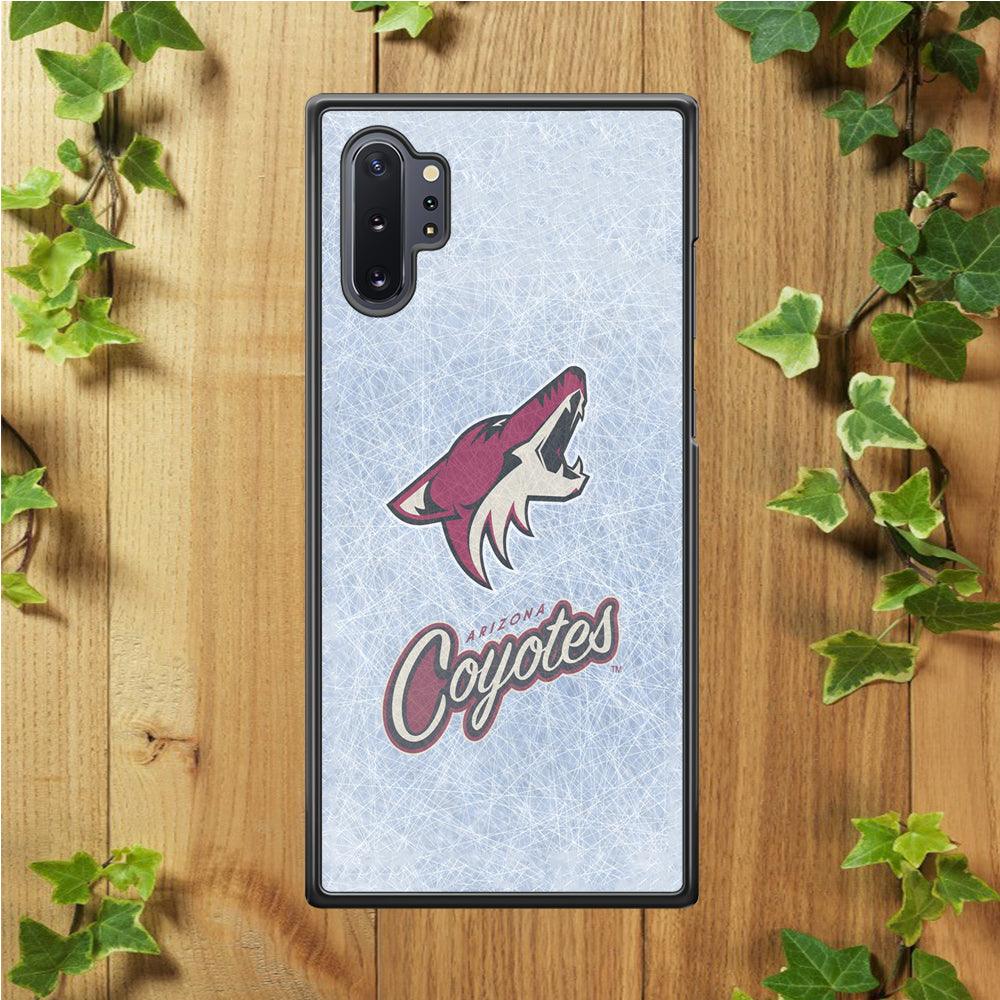 Hockey Arizona Coyotes NHL 002 Samsung Galaxy Note 10 Plus Case-Rubber / Black (2D Case)-Xtracase