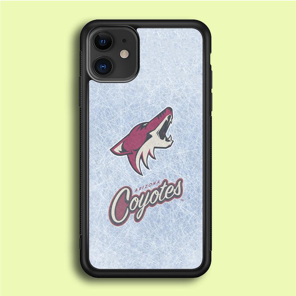 Hockey Arizona Coyotes NHL 002 iPhone 12 Mini Case-Rubber / Black (2D Case)-Xtracase