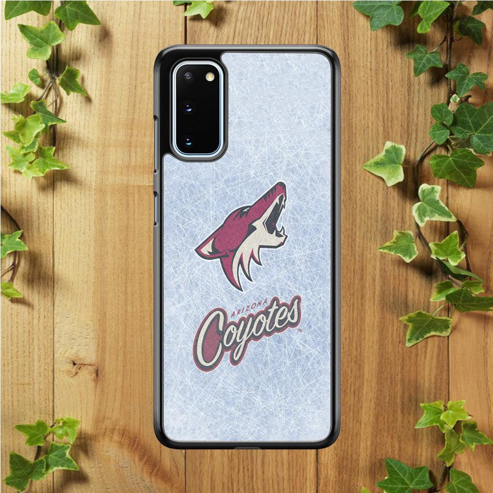 Hockey Arizona Coyotes NHL 002 Samsung Galaxy S20 Case-Rubber / Black (2D Case)-Xtracase