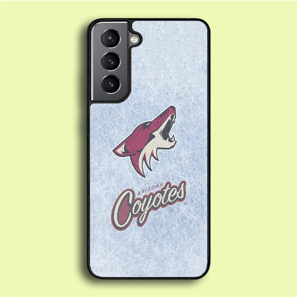 Hockey Arizona Coyotes NHL 002 Samsung Galaxy S21 Plus Case-Rubber / White (2D Case)-Xtracase