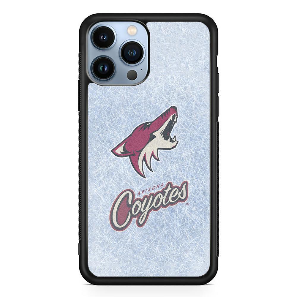 Hockey Arizona Coyotes NHL 002 iPhone 13 Pro Max Case-Rubber / Black (2D Case)-Xtracase