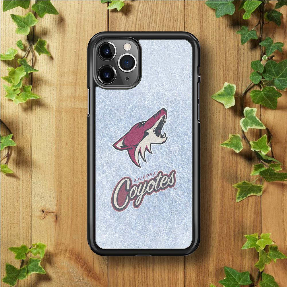 Hockey Arizona Coyotes NHL 002 iPhone 11 Pro Max Case-Rubber / Black (2D Case)-Xtracase