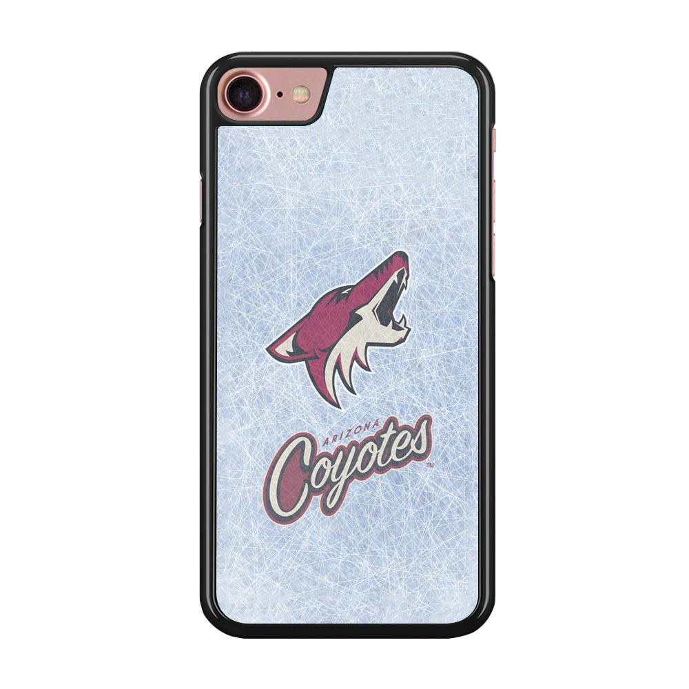 Hockey Arizona Coyotes NHL 002 iPhone SE 2020 Case-Rubber / Black (2D Case)-Xtracase