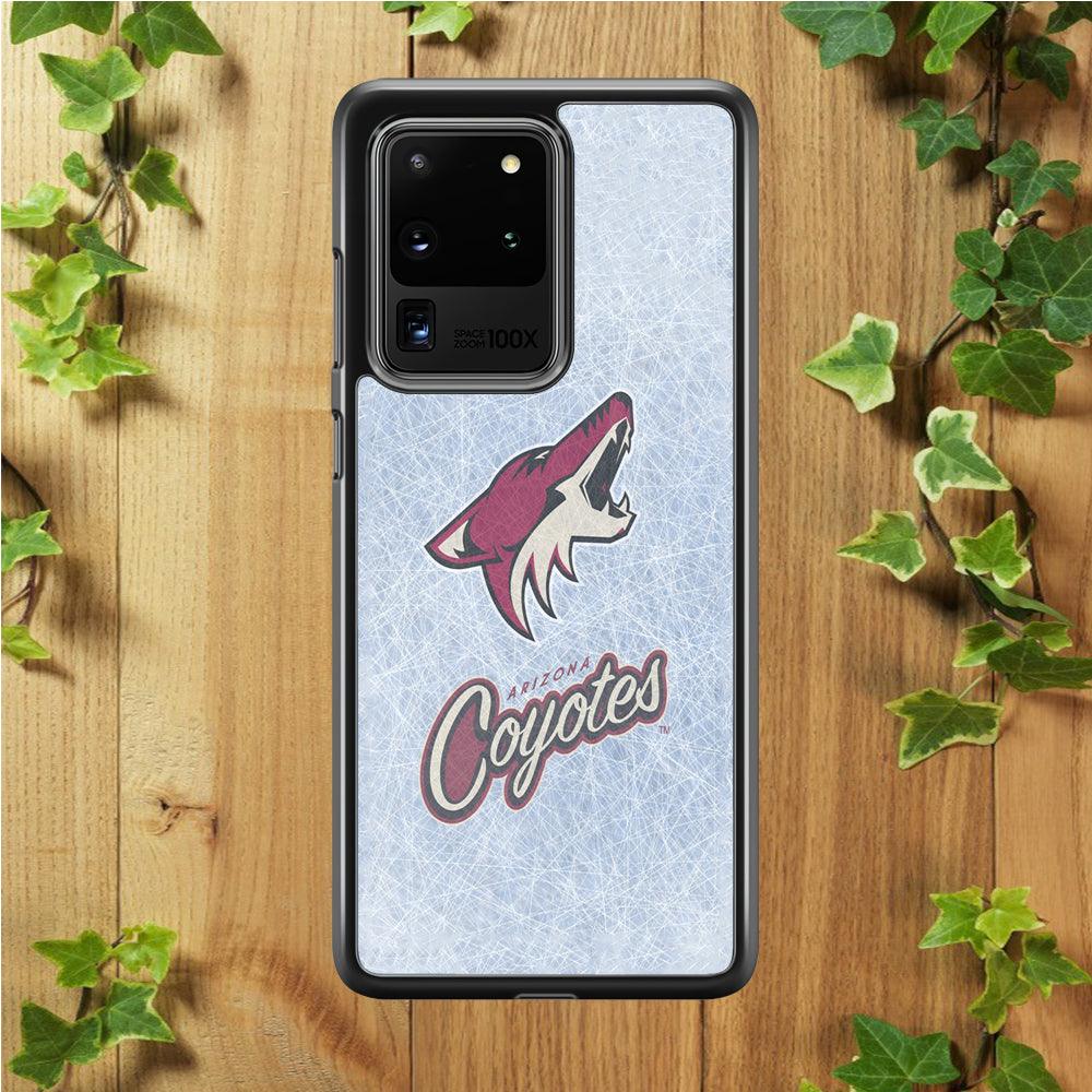 Hockey Arizona Coyotes NHL 002 Samsung Galaxy S20 Ultra Case-Rubber / Black (2D Case)-Xtracase