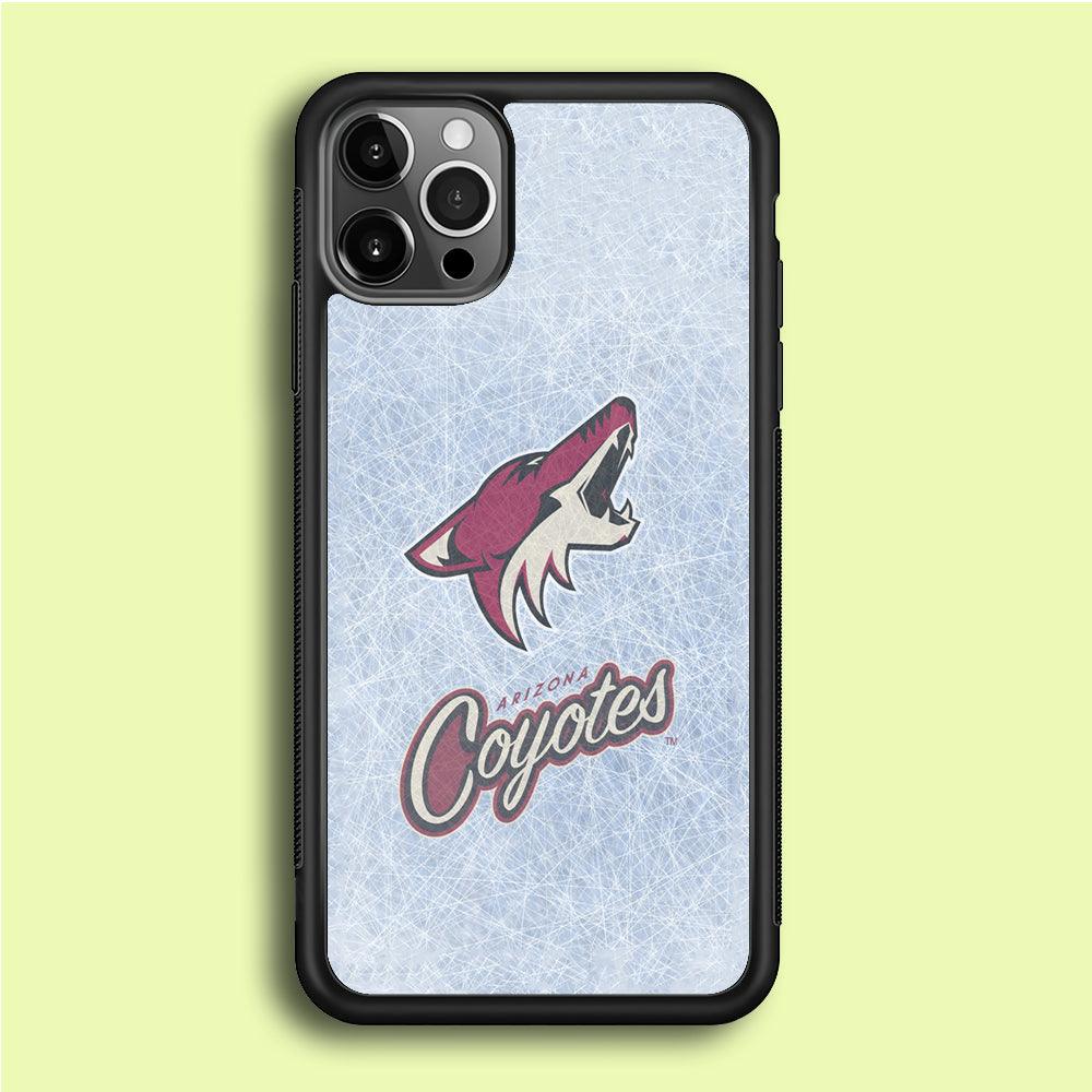 Hockey Arizona Coyotes NHL 002 iPhone 12 Pro Case-Rubber / Black (2D Case)-Xtracase