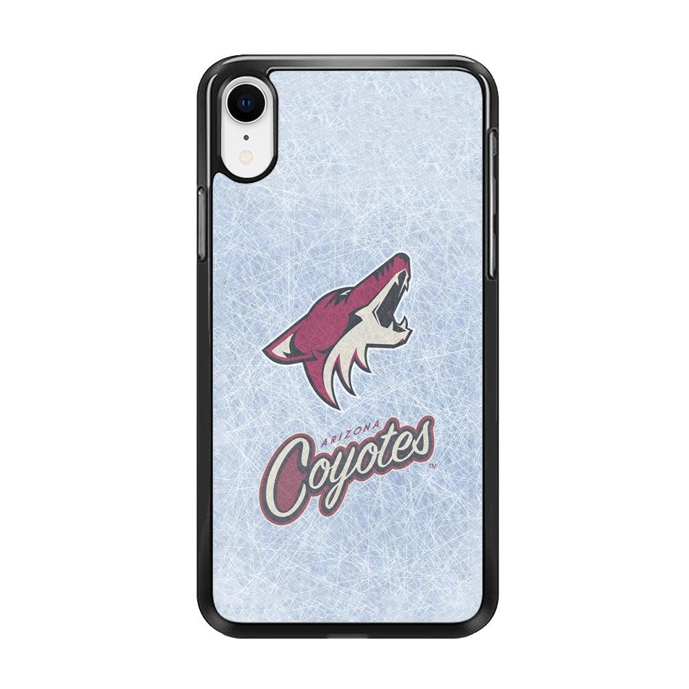 Hockey Arizona Coyotes NHL 002 iPhone XR Case-Rubber / Black (2D Case)-Xtracase
