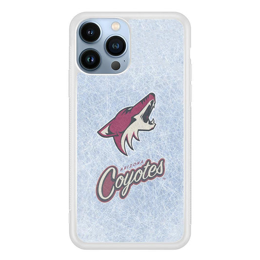 Hockey Arizona Coyotes NHL 002 iPhone 13 Pro Max Case-Rubber / White (2D Case)-Xtracase