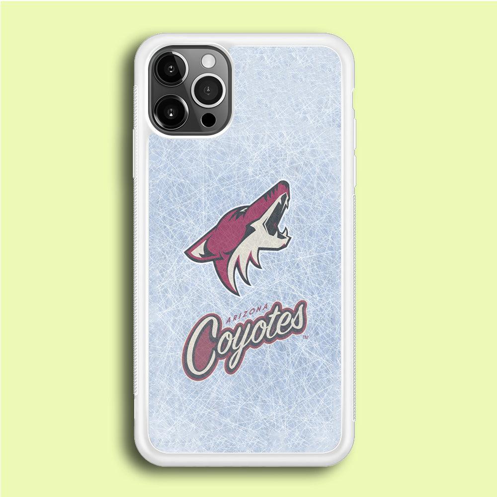 Hockey Arizona Coyotes NHL 002 iPhone 12 Pro Case-Rubber / White (2D Case)-Xtracase